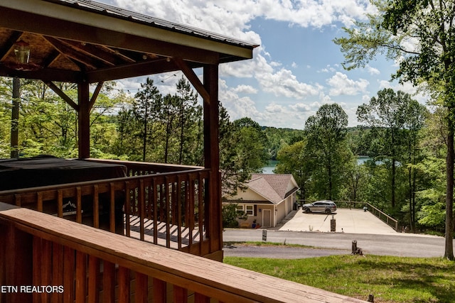 view of wooden deck
