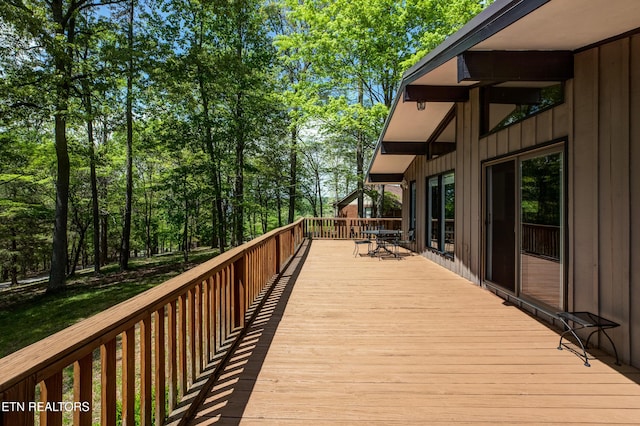 view of wooden deck