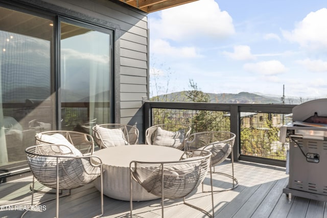 896 Chalet Village Blvd, Gatlinburg, TN 37738 - balcony with a mountain view and a grill