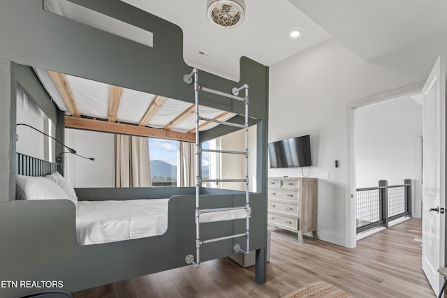 896 Chalet Village Blvd, Gatlinburg, TN 37738 - bedroom with recessed lighting, visible vents, and wood finished floors