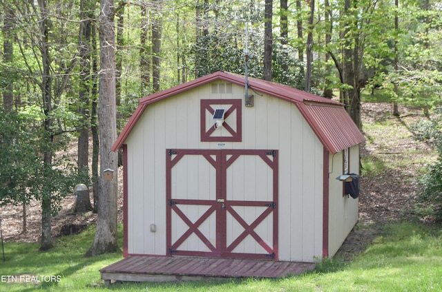 76 Sundrop Ln, Crossville, TN 38571 - view of shed featuring a view of trees