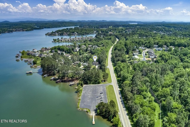 100 Coyatee Cir, Loudon, TN 37774 - bird's eye view with a water view and a forest view