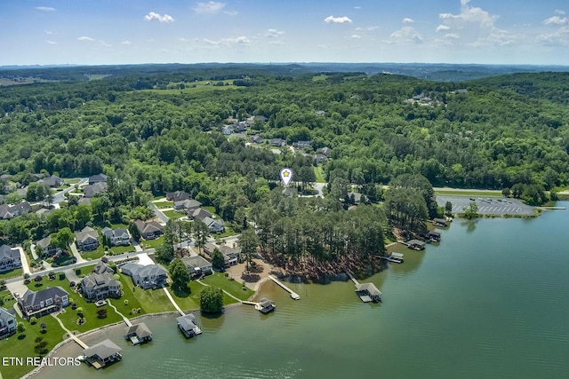 100 Coyatee Cir, Loudon, TN 37774 - bird's eye view featuring a water view and a view of trees