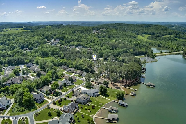 100 Coyatee Cir, Loudon, TN 37774 - aerial view with a water view, a residential view, and a wooded view