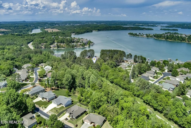 100 Coyatee Cir, Loudon, TN 37774 - aerial view featuring a water view, a forest view, and a residential view