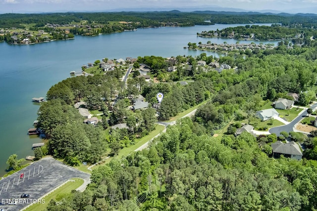 100 Coyatee Cir, Loudon, TN 37774 - birds eye view of property with a wooded view and a water view