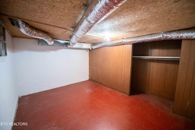 view of basement