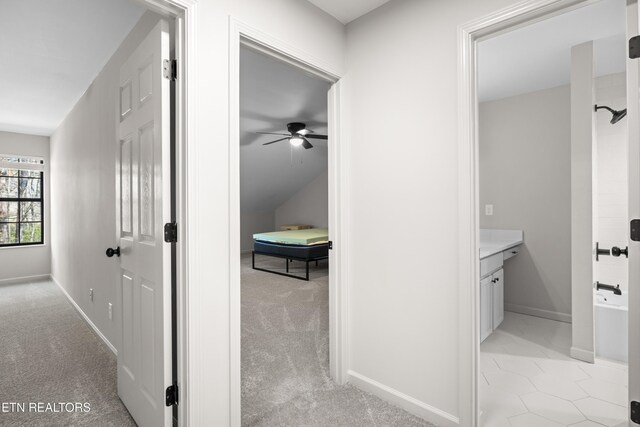 8411 Ivy Green Way, Knoxville, TN 37919 - corridor featuring light carpet and baseboards