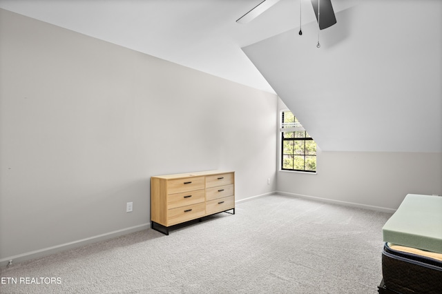 8411 Ivy Green Way, Knoxville, TN 37919 - bonus room with lofted ceiling, a ceiling fan, baseboards, and carpet