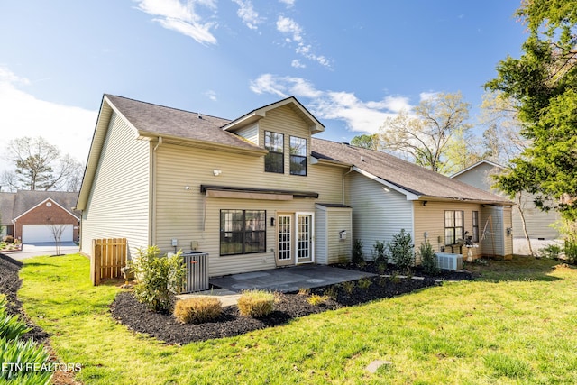 8411 Ivy Green Way, Knoxville, TN 37919 - back of property with a patio area, a yard, and central air condition unit