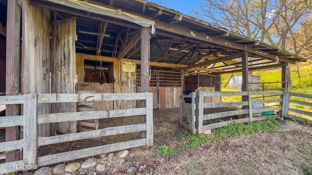 view of horse barn
