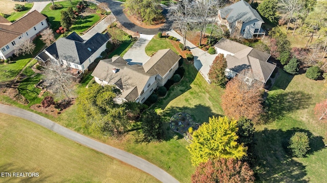 aerial view featuring a residential view
