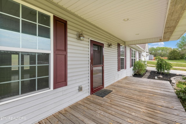 283 Red Hill Rd, Andersonville, TN 37705 - wooden deck featuring covered porch