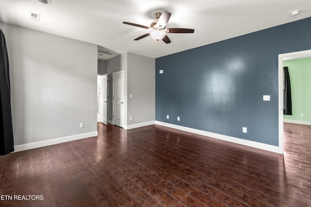 283 Red Hill Rd, Andersonville, TN 37705 - spare room featuring ceiling fan, wood finished floors, baseboards, and a smoke detector