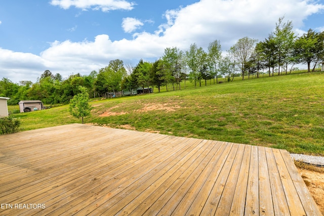 283 Red Hill Rd, Andersonville, TN 37705 - wooden deck featuring a yard