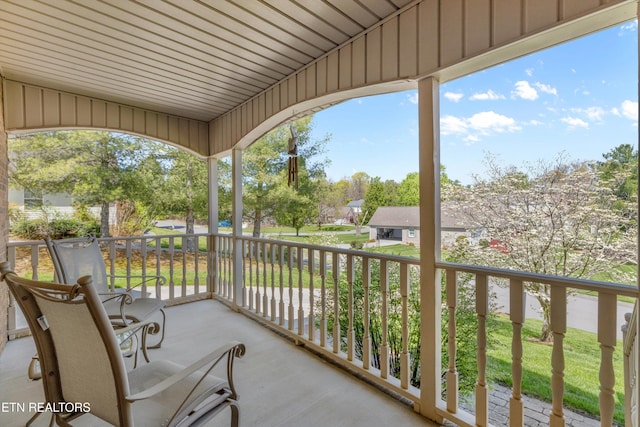 balcony with covered porch