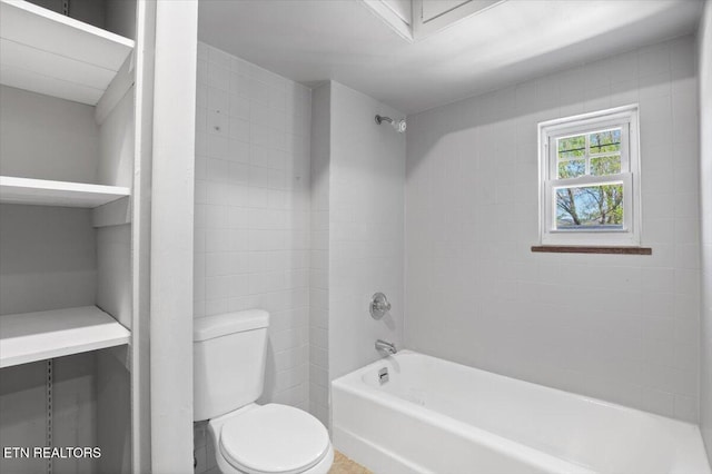 bathroom with  shower combination and toilet