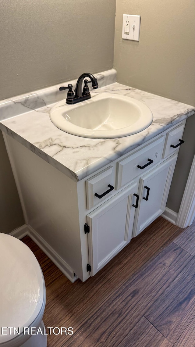 2315 Pine Grove Rd, Winfield, TN 37892 - bathroom featuring wood finished floors and vanity