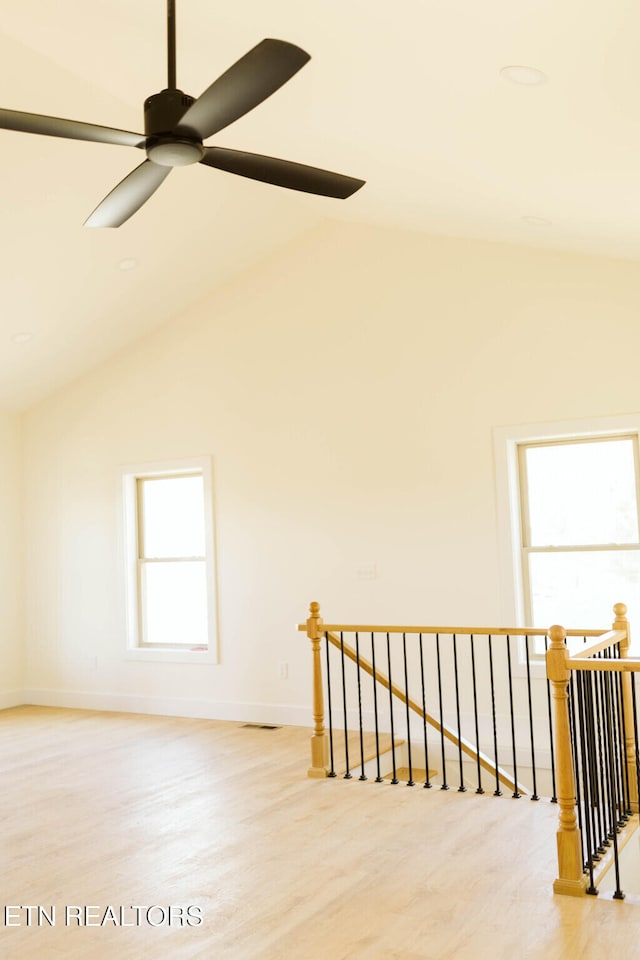 162 Wilderness Dr, New Tazewell, TN 37825 - interior space featuring light wood-type flooring, plenty of natural light, and lofted ceiling