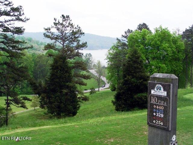 470 Deerfield Lndg Unit 5, Lafollette, TN 37766 - surrounding community with a lawn and a mountain view