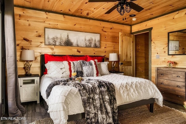 914 Crooked Ridge Rd, Gatlinburg, TN 37738 - bedroom with wood ceiling, wood finished floors, and wooden walls
