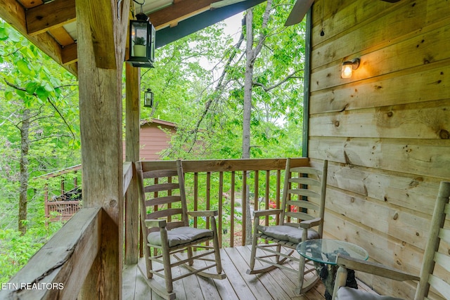 view of wooden deck