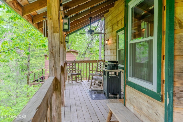view of wooden deck