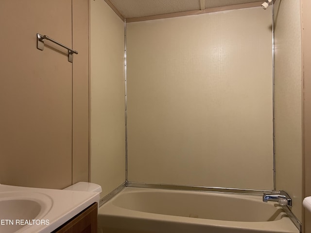 full bathroom featuring shower / bath combination and vanity