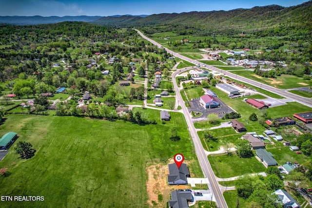 252 Old Middlesboro Hwy, Lafollette, TN 37766 - drone / aerial view with a view of trees and a mountain view