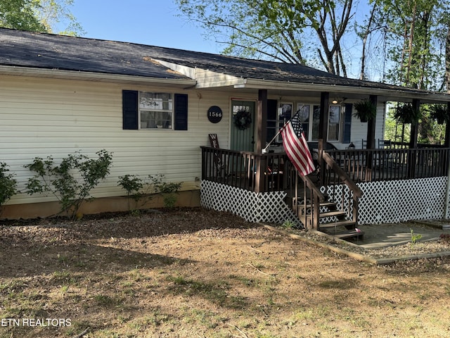 view of front of home