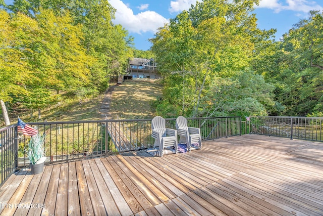 view of wooden deck