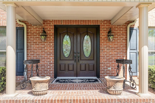 46 Chestnut Dr, Norris, TN 37828 - entrance to property featuring brick siding and covered porch