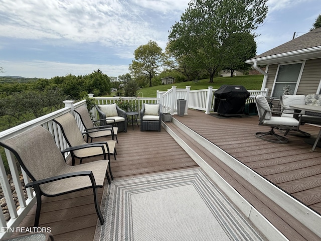 2525 Virgil Rushing Way, Knoxville, TN 37914 - deck featuring a lawn and area for grilling