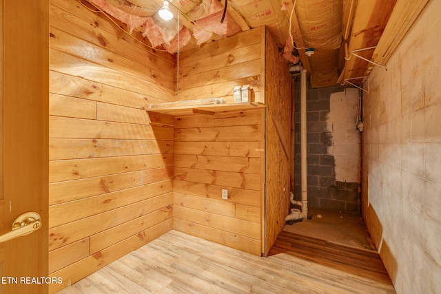 interior space with wood finished floors