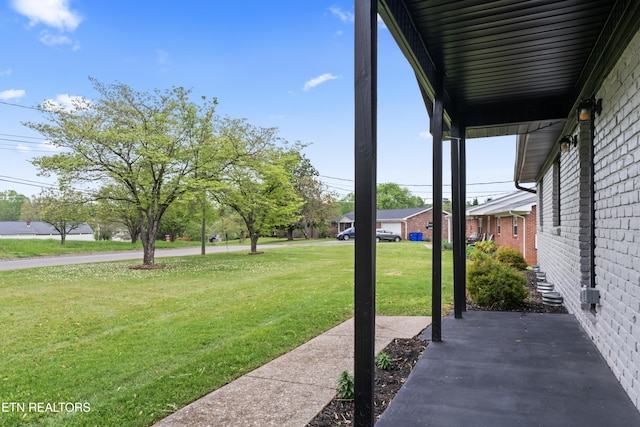 view of yard with a patio area