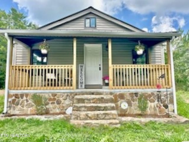 bungalow with a porch
