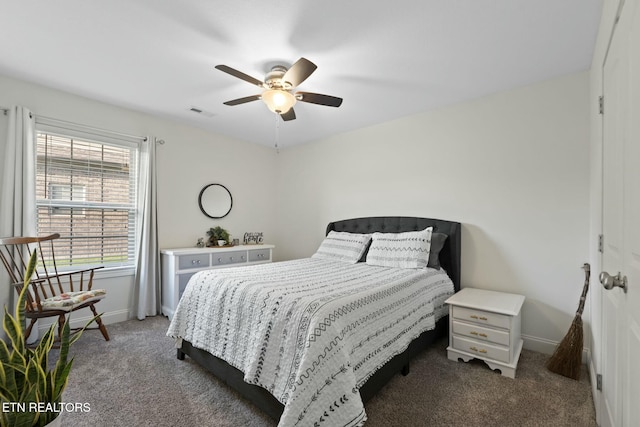 3317 Parrish Hill Ln, Knoxville, TN 37938 - carpeted bedroom featuring baseboards and ceiling fan