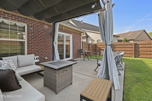 3317 Parrish Hill Ln, Knoxville, TN 37938 - view of patio featuring outdoor lounge area, outdoor dining area, and fence