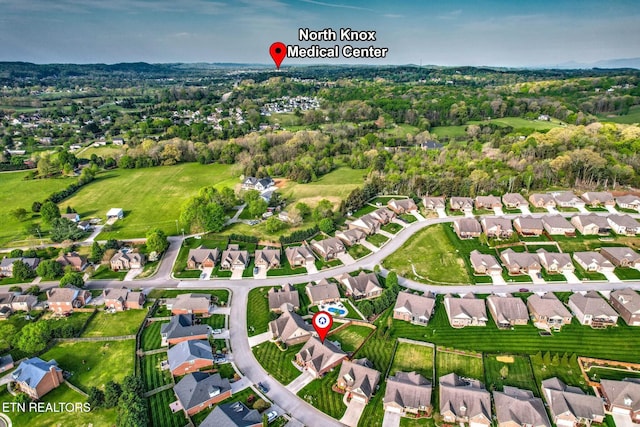 3317 Parrish Hill Ln, Knoxville, TN 37938 - bird's eye view featuring a residential view
