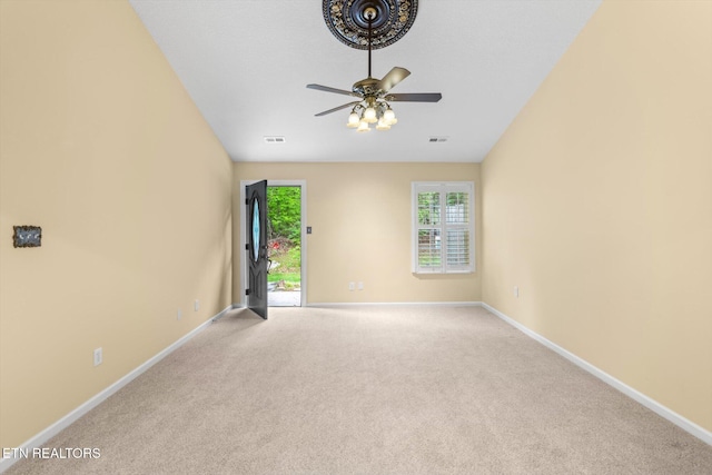 7143 La Christa Way, Knoxville, TN 37921 - carpeted spare room with ceiling fan, baseboards, and visible vents
