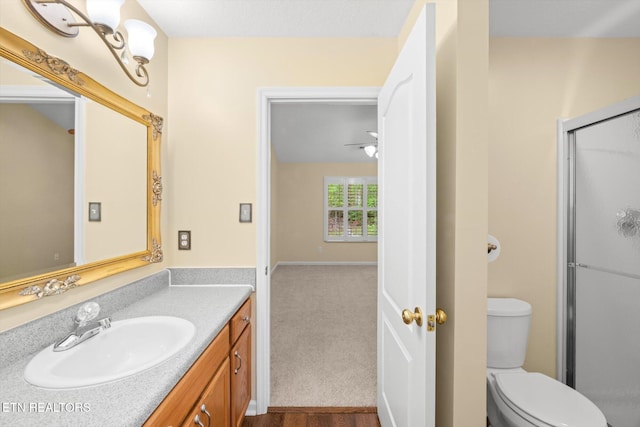 7143 La Christa Way, Knoxville, TN 37921 - bathroom with toilet, vanity, and a stall shower
