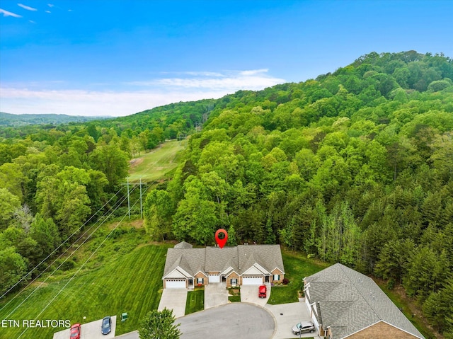 7143 La Christa Way, Knoxville, TN 37921 - birds eye view of property with a wooded view