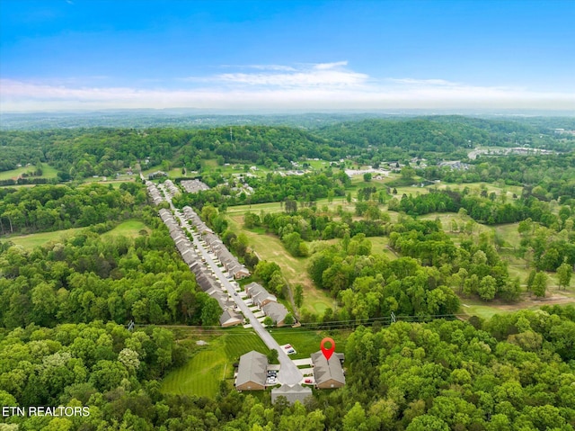 7143 La Christa Way, Knoxville, TN 37921 - drone / aerial view featuring a wooded view