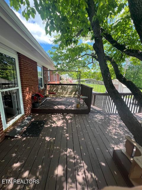 205 Hickory Ln, Jacksboro, TN 37757 - view of wooden terrace