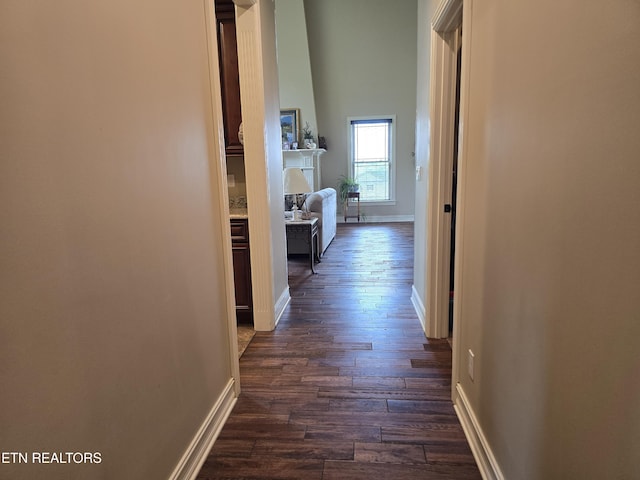 184 Danielle Ct, Harrogate, TN 37752 - hall featuring dark wood finished floors and baseboards