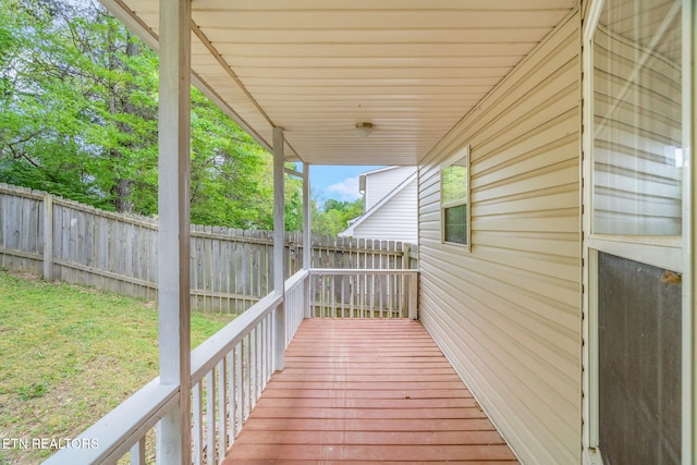 deck with fence