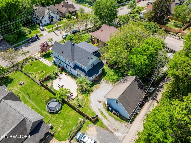 drone / aerial view featuring a residential view