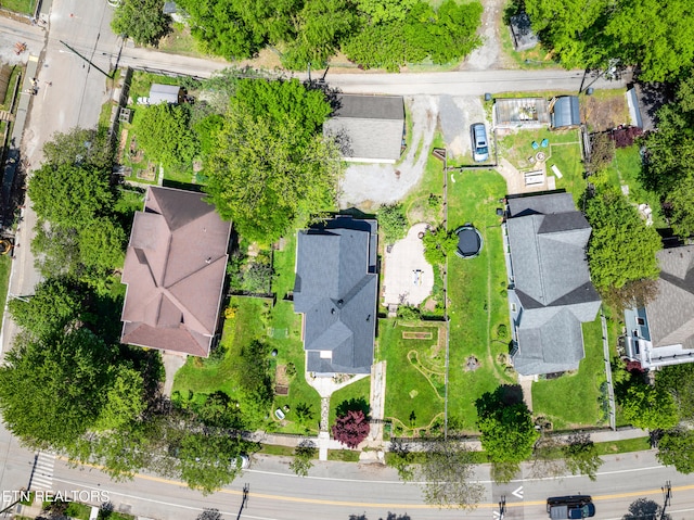 aerial view featuring a residential view