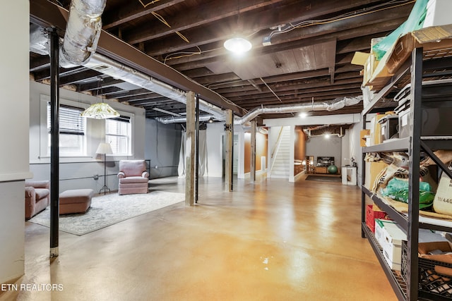 view of basement