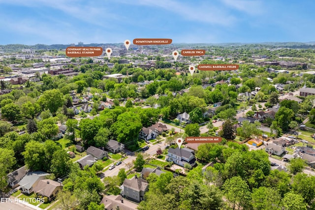 drone / aerial view featuring a residential view